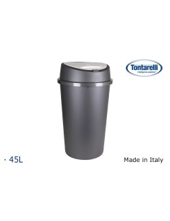 Cubo de basura Tontarelli Bingo Grafito 45 L (10 Unidades)