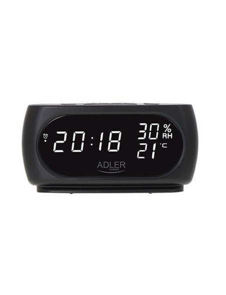 Reloj Despertador Adler AD 1186 Negro 18,2 x 8,8 x 7 cm Reloj Despertador Adler AD 1186 Negro 18,2 x 8,8 x 7 cm