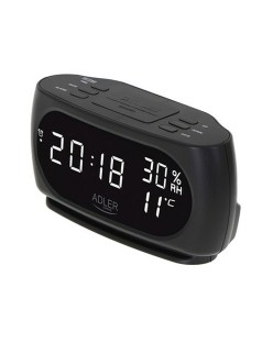 Reloj Despertador Adler AD 1186 Negro 18,2 x 8,8 x 7 cm
