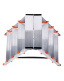 Escalera plegable de 4 peldaños Krause 120403 Plateado Aluminio