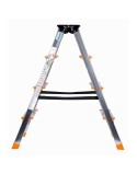 Escalera plegable de 4 peldaños Krause 120403 Plateado Aluminio