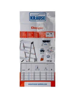 Escalera plegable de 4 peldaños Krause 120403 Plateado Aluminio