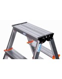Escalera plegable de 4 peldaños Krause 120403 Plateado Aluminio