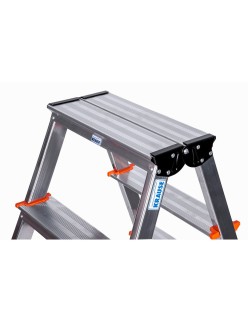 Escalera plegable de 4 peldaños Krause 120403 Plateado Aluminio