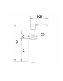 Dispensador de Jabón Pyramis DP-01 028102501 chrom Cromo