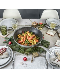 Wok Ballarini 75002-815-0 Anthracite Acier inoxydable Aluminium Ø 30 cm (1 Unité)