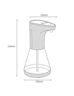 Dispensador de Sabonete Automático com Sensor Promedix PR-530 Branco Plástico