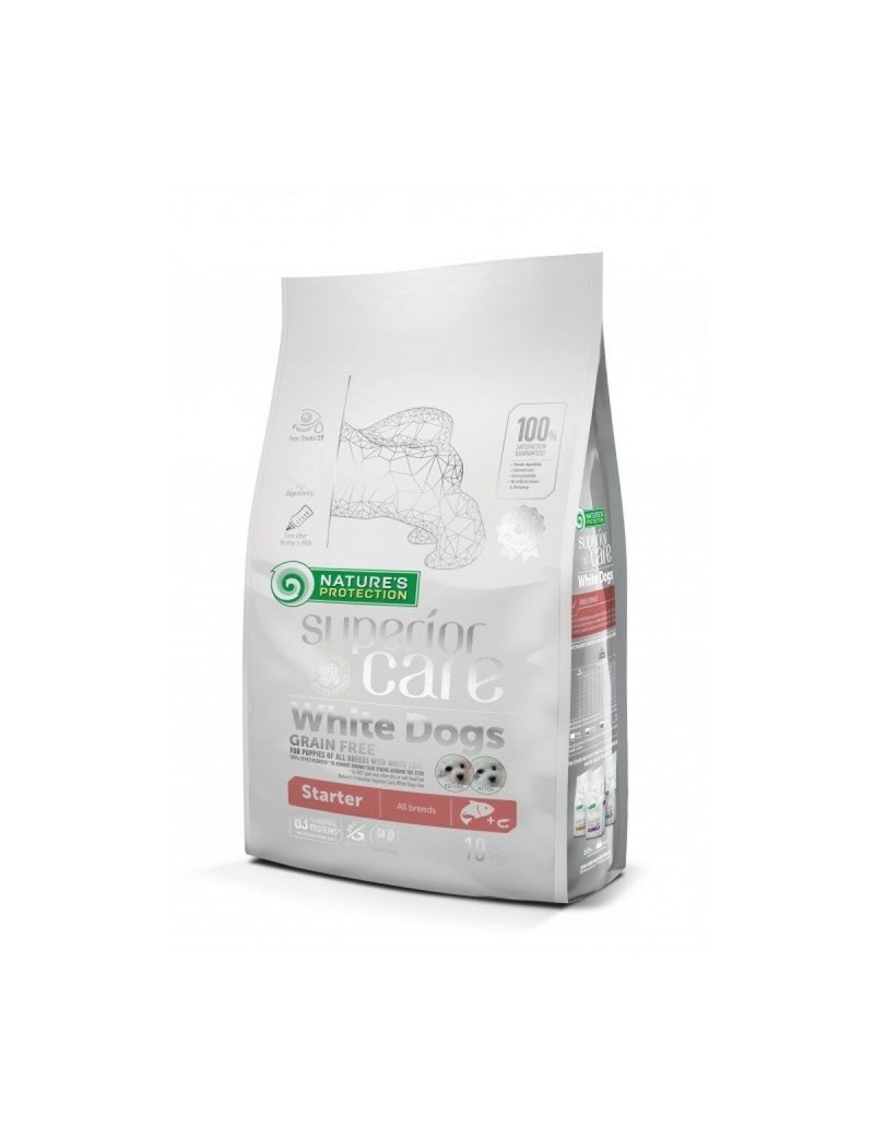 Pienso NATURE'S PROTECTION Superior Care White Dogs Salmón 10 kg
