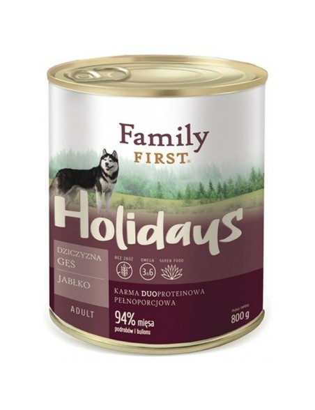 Comida húmeda Family First FF-19013 Manzana Jabalí Ganso 800 g