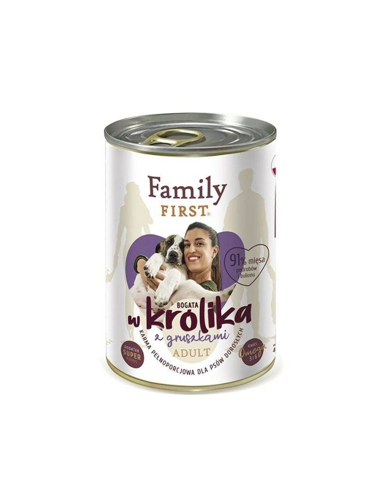 Comida húmeda Family First FF-19032 Conejo Pera 400 g