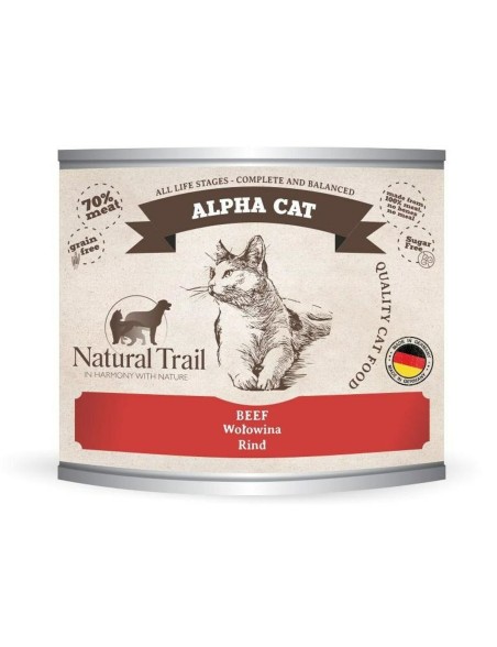 Comida para gato NATURAL TRAIL Alpha Cat Beef Carne de vacuno 200 g