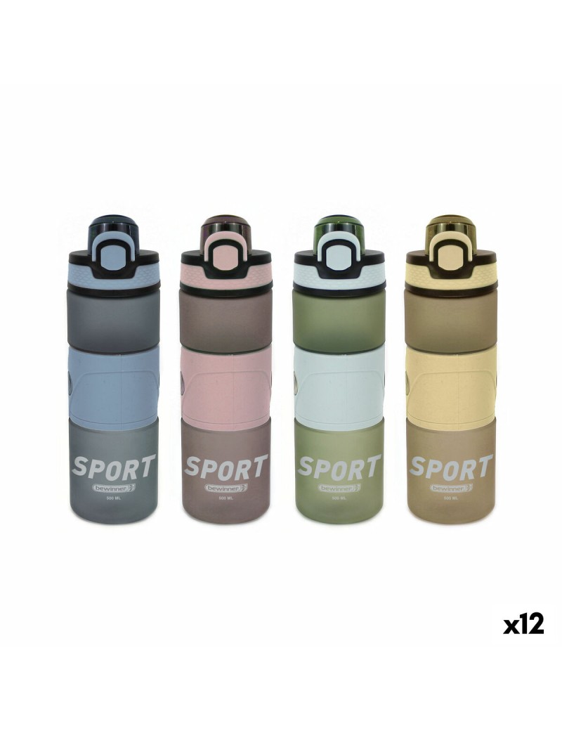 Bouteille d'eau Bewinner 500 ml 0,5 L 7 x 20,5 cm (12 Unités)