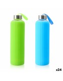 Bottiglia d'acqua Bewinner Vetro Silicone 600 ml (24 Unità)