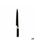 Küchenmesser Kinvara KT11-5604M02 Schwarz Silberfarben Edelstahl Kunststoff 3,5 x 33,3 x 2,2 cm Marmor (12 Stück)
