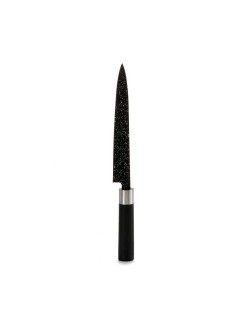 Küchenmesser Kinvara KT11-5604M02 Schwarz Silberfarben Edelstahl Kunststoff 3,5 x 33,3 x 2,2 cm Marmor (12 Stück)