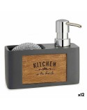 2-in-1 Soap Dispenser for the Kitchen Sink Kinvara B5625B-A Polyresin 15 x 13 x 6 cm (12 Units)