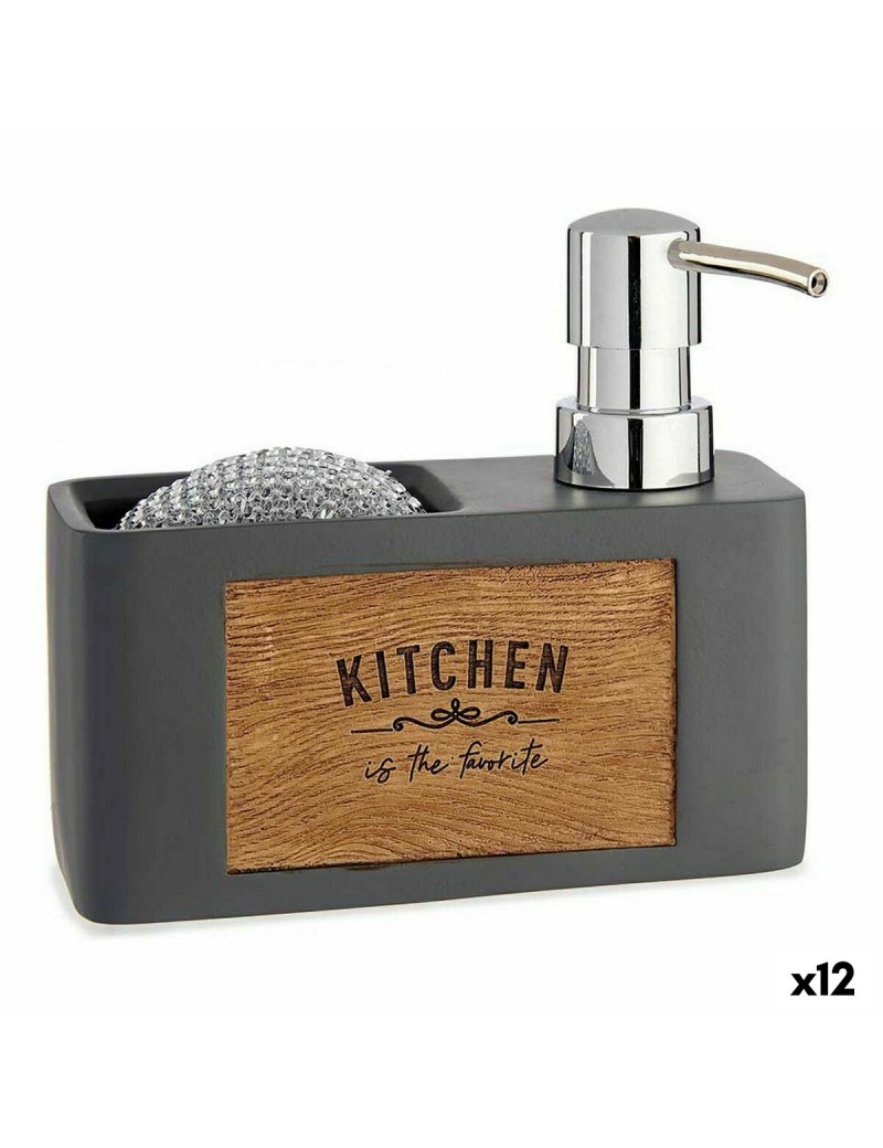 2-in-1 Soap Dispenser for the Kitchen Sink Kinvara B5625B-A Polyresin 15 x 13 x 6 cm (12 Units)