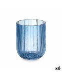Bicchiere Righe Azzurro Cristallo 270 ml (6 Unità)