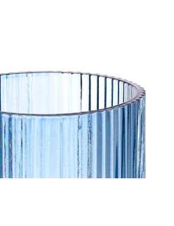 Bicchiere Righe Azzurro Cristallo 270 ml (6 Unità)
