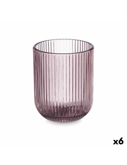 Bicchiere Righe Rosa Cristallo 270 ml (6 Unità)