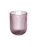 Verre Rayures Rose Verre 270 ml (6 Unités)