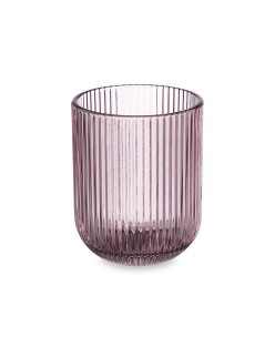 Verre Rayures Rose Verre 270 ml (6 Unités)