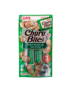 Snack für Katze Inaba Churu Bites Huhn Thunfisch Fisch