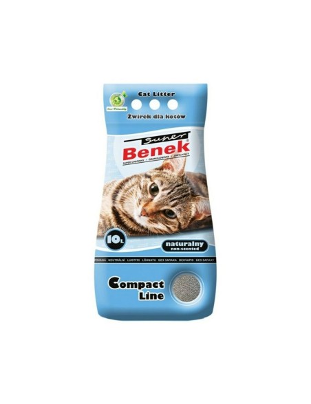 Arena para Gatos Super Benek Compact Natural 10 L