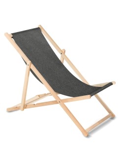 Chaise longue Greenblue GB183M Noir Bois de hêtre