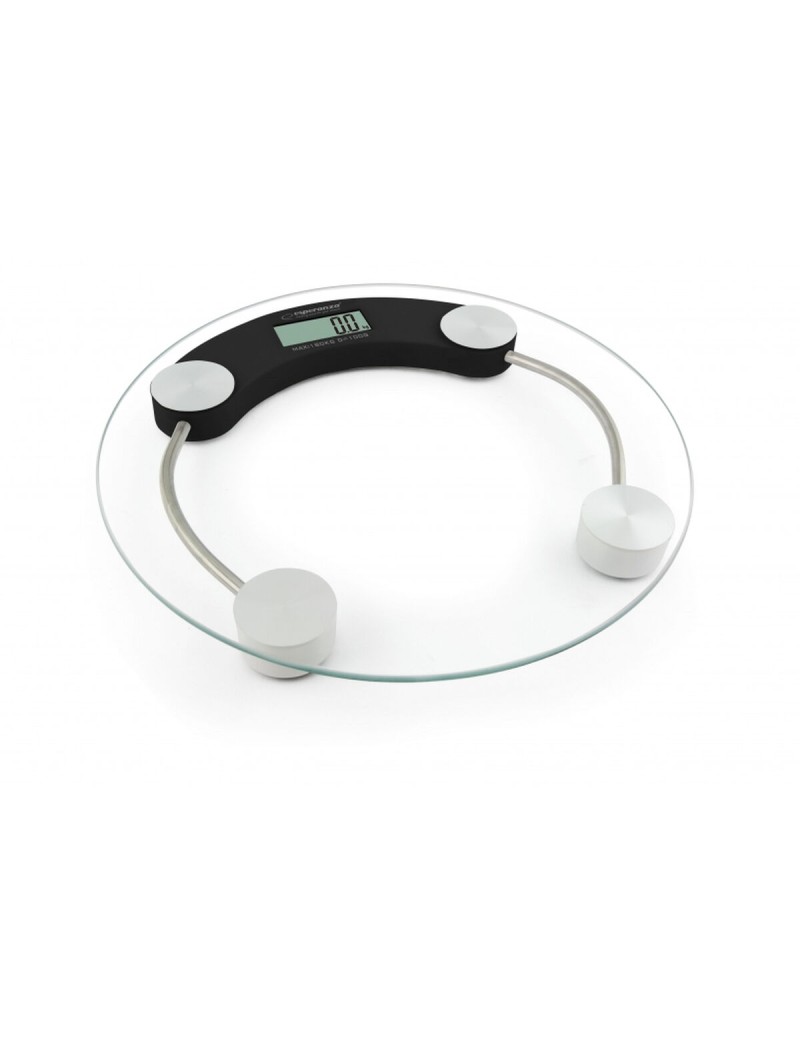 Balance Numérique de Salle de Bain Esperanza EBS007K Noir verre