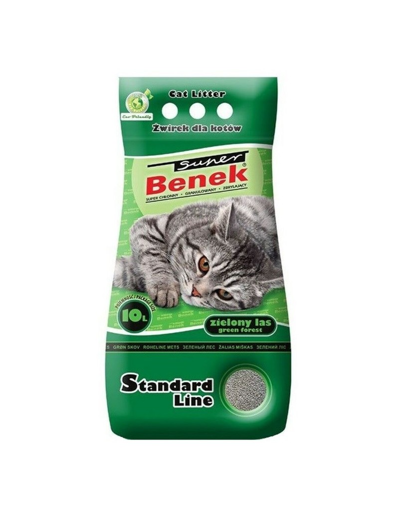 Arena para Gatos Super Benek Bosque 10 L