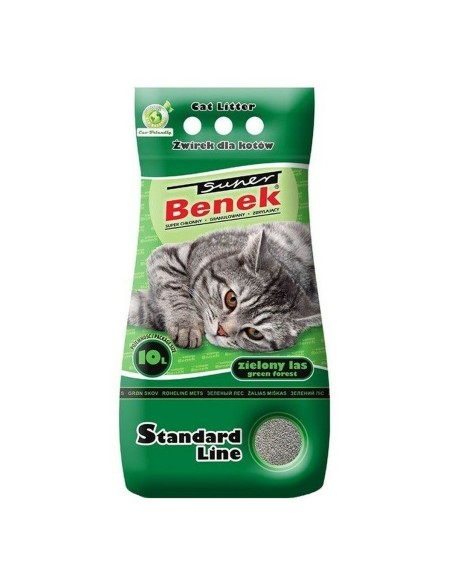Arena para Gatos Super Benek Bosque 10 L