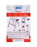 2-step folding ladder Krause 130020 Silver Aluminium