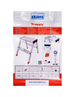 2-step folding ladder Krause 130020 Silver Aluminium