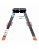 Scala Pieghevole a 2 Scalini Krause 130020 Argentato Alluminio