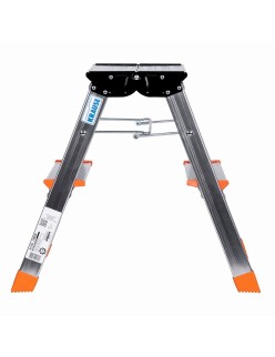 Scala Pieghevole a 2 Scalini Krause 130020 Argentato Alluminio