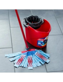 Esfregona Vileda 3Action Velour XL Azul Vermelho