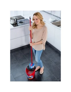 Esfregona Vileda 3Action Velour XL Azul Vermelho
