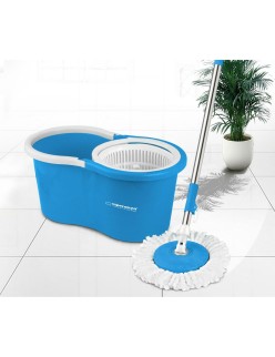 Mop with Bucket Esperanza EHS005 Bleu Blanc Microfibre