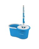Mop with Bucket Esperanza EHS005 Azzurro Bianco Microfibra