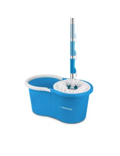 Mop with Bucket Esperanza EHS005 Azzurro Bianco Microfibra