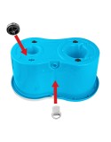 Mop with Bucket Esperanza EHS005 Azzurro Bianco Microfibra