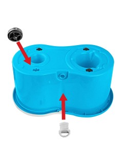 Mop with Bucket Esperanza EHS005 Azzurro Bianco Microfibra
