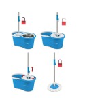Mop with Bucket Esperanza EHS006 Azul Branco Microfibra