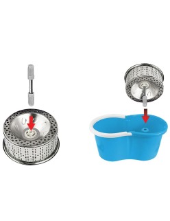 Mop with Bucket Esperanza EHS006 Azul Branco Microfibra