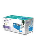 Mop with Bucket Esperanza EHS006 Azul Branco Microfibra