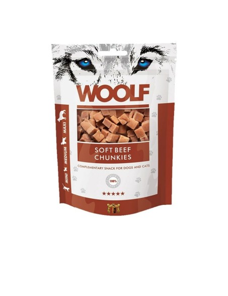 Snack pour chiens Woolf Viande de bœuf 100 g