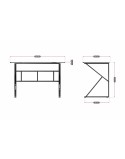 Mesa de Escritório Gaming Huzaro HZ-Hero 1.6 Black Preto 120 x 75 x 60 cm