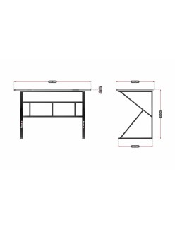 Mesa de Escritório Gaming Huzaro HZ-Hero 1.6 Black Preto 120 x 75 x 60 cm