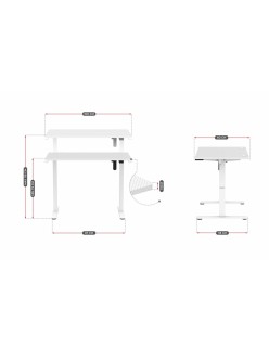 Secretária Huzaro HZ-Hero 7.9 White Branco